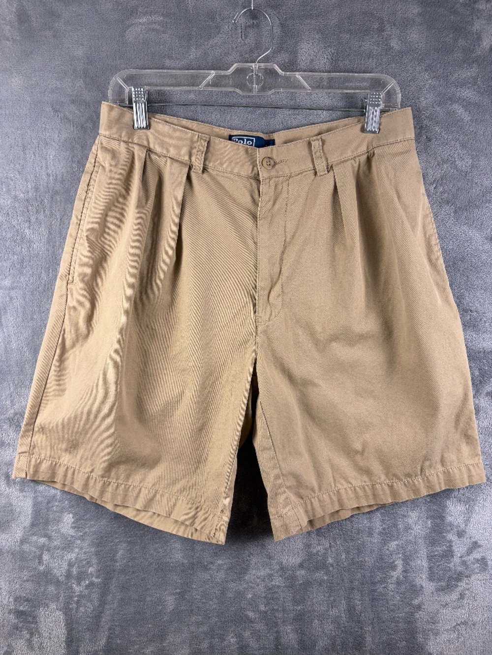 Polo Ralph Lauren double pleated Tyler khaki shorts size 32